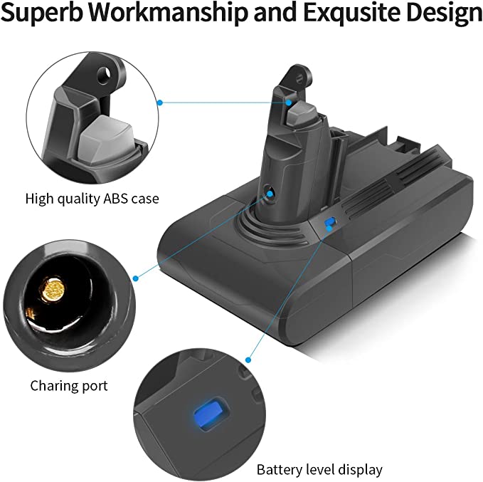 Dyson V6 Battery 6000mAh Compatible with V6 SV03, 965874-02