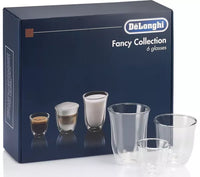 DELONGHI Fancy Collection DLKC302 Double Wall Coffee Glasses - Set of 6  Borosilicate glass