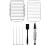 Air Fryer Rack and Accessory Pack | Silicone Air Fryer Liner Kit | 8 PCS Air Fryer Accessories Kit for Ninja Dual AF400UK & AF300UK & Tower T17088 | Reusable Air Fryer Liners & Air Fryer Rack  Accessory