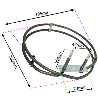 Belling Fan Oven (2000w) 2 Turn Heating Element