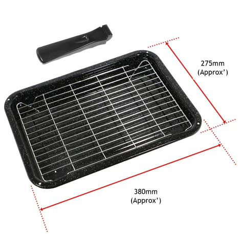 Cooker Grill Pan Kit Complete with handle & Wire Tray Universal