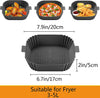 Air Fryer Liners Square | Silicone Air Fryer Liner Reusable Air Fryer Silicone Liners Accessories Reusable Airfryer Liner Non-Stick