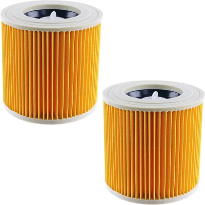 Karcher WD2 Filter Kit |WD3 Filter| MV2 Filter |MV3 Filter |Wet & Dry Vacuum Cleaner Filter Cartridges | Pack of 2