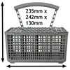 Beko | Bosch | Neff | Siemens | SMEG |Hotpoint Dishwasher Cutlery Basket Cage Lid & Removable Handle compatible  (235 x 242 x 130)