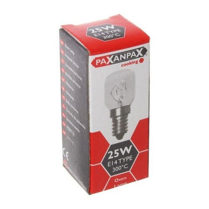 OVEN Light Lamp Bulb 25W E14 Small Screw Cap 300c