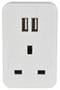 UK to Europe Travel Adaptor with Twin USB