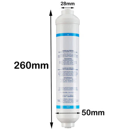 Wpro Inline Water Filter Cartridge Fridge Freezer American Style External USC100 Type 481281718629