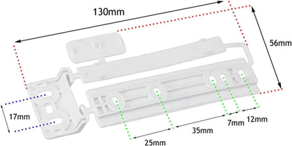 Universal Door Plastic Mounting Bracket Fixing Slide Kit | Electrolux Integrated Fridge & Freezer