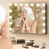 Hollywood Makeup Mirror with two bluetooth speakers | Black