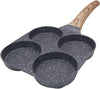 Pancake Pan Induction 4 Holes Fried Egg Pan Non-Stick Eye Pan Aluminium Induction - Bobikuke