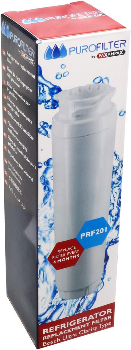 Bosch Fridge Freezer Purofilter 00644845 Filter WF25 for Ultra Clarity Bypass | Haier Rangemaster Refrigerator Water Filter PRF201