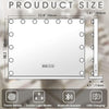 Hollywood Makeup Mirror with two bluetooth speakers | Black