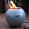 Haloo Ballo Firepit, GS01, Outdoor Heater, Round, Smokeless, Propane Gas, 50K BTU Gas Burner, 304 Stainless Steel Firebowl, Adjustable Flame Settings, Quick Connect Hose & Regulator - Faux Cement