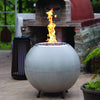 Haloo Ballo Firepit, GS01, Outdoor Heater, Round, Smokeless, Propane Gas, 50K BTU Gas Burner, 304 Stainless Steel Firebowl, Adjustable Flame Settings, Quick Connect Hose & Regulator - Faux Cement