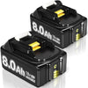 2 Pack Makita Battery 6.0Mah | 18V Replacement Compatible Battery for Makita 18V BL1860 BL1860B BL1850 BL1840 BL1830 BL1815 BL1845 BL1860B 194205-3 | Longer Operational Time