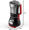 Zanussi  Soup Maker/Blender RED ZSB810RD  1.7L Blender & Soup Maker Italian Design Red & Black