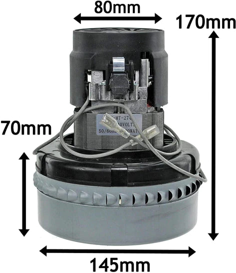 Henry Wet & Dry Motor for NUMATIC HENRY HETTY Vacuum Cleaner 1200W 2 Stage Bypass (240V, Class F)