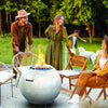 Haloo Ballo Firepit, GS01, Outdoor Heater, Round, Smokeless, Propane Gas, 50K BTU Gas Burner, 304 Stainless Steel Firebowl, Adjustable Flame Settings, Quick Connect Hose & Regulator - Faux Cement