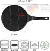 Pancake Frying Pan - Diameter 27 cm with Greblon Ceramics Coating | Induction Ceramic Gas Electric