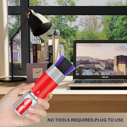 Dyson Scratch-Free Dusting Brush Attachment | Self Cleaning Soft Dusting Brush Vacuum Attachment Compatible with Dyson V7 V8 V10 V11 V15 Vacuums.