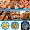 Air Fryer Silicone Pots, Silicone Air Fryer Liners, Reusable Air Fryer Silicone Liners, Round Air Fryer Replacement Mats Basket Accessories Liners for Air Fryer, Oven, Microwave - 8.3 inch
