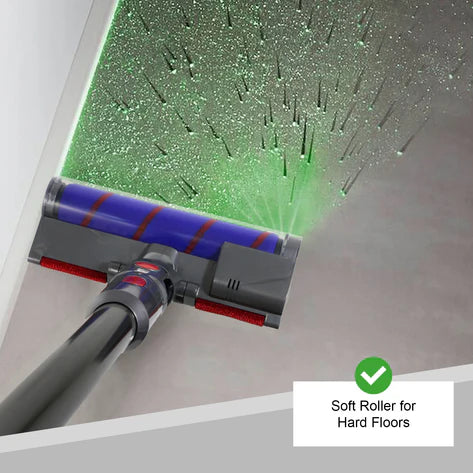 Soft Brush Head  with Laser for Dyson V7 V8 V10 V11 V15 SV11 SV10 SV12 SV14 SV16 SV22 SV23 Vacuum Cleaner Floor Tool Soft Roller Laser