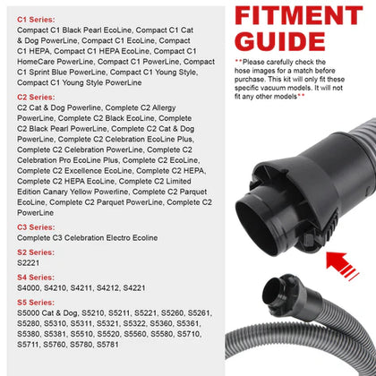 Miele Hose C1 C2 C3 Cat & Dog Vacuum Cleaner 1.8M Hose and Handle