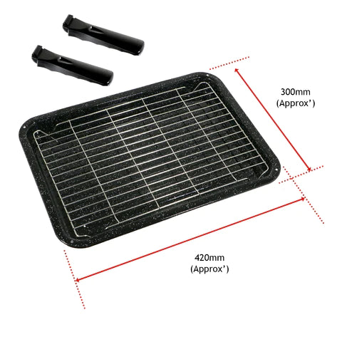 Large Grill Pan Rack Dual Detachable Handles Universal Electrolux DWYERS HOMESTORE