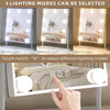 Vanity Mirror with 9 LED Lights Light Up Hollywood Makeup Mirror with 9 LED Bulbs Tabletop 360 Rotation with 10x Magnifying Mirror