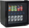 Iceking 49L Tabletop Mini Drinks Fridge | Beer Wine & Drinks Fridge with Glass Door | Eco Friendly Black | DF49K