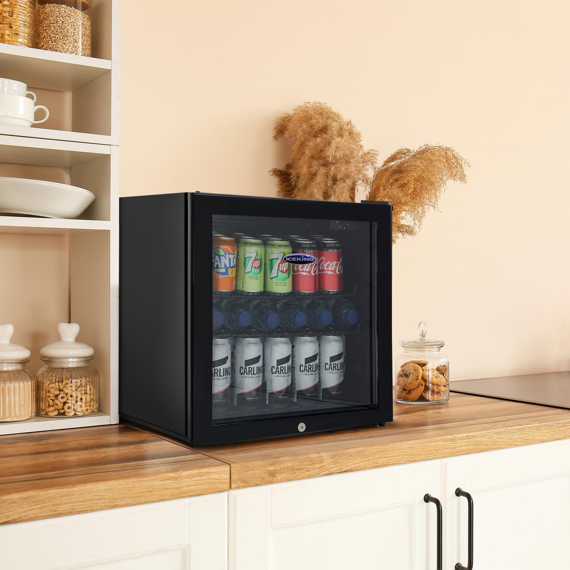 ICEKING DF48K Tabletop Mini Drinks Fridge 49 Litre Capacity 48cm