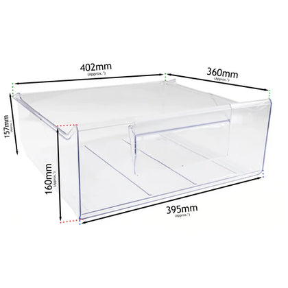 Zanussi Freezer Drawer Top Middle | 8083451040 | 2647017041 ZBB27453SK ZBB28441SA ZBB28441SV ZBB28442SA 402 x 157 mm