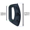 Graphite Door Handle Kit for Hotpoint Futura Washing Machine