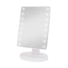 Table top Makeup Mirror with Lights, Lighted Vanity Mirror with 24 Led Tabletop Mirror Light Adjustable,  Cosmetic Mirror Detachable 10X Magnification