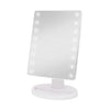 BUENOLIFE Makeup Mirror with Lights, Lighted Vanity Mirror with 21 Led Tabletop Mirror Light Adjustable, Dual Power Cosmetic Mirror with Touch Screen Dimming, Detachable 10X Magnification-White