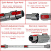DYSON Adjustable Telescopic Rod Wand Pipe Tube + Extension Hose for Dyson  V7 SV11 | V8 SV10 | V10 SV12 | V11 SV14 | Vacuum Cleaner (Aluminium Grey)