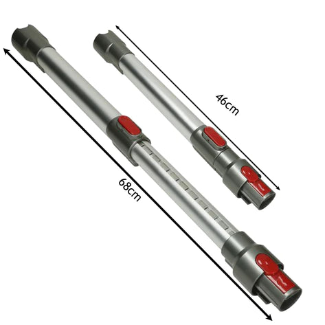 Adjustable Telescopic Rod Wand Pipe Tube + Extension Hose for Dyson  V7 SV11 | V8 SV10 | V10 SV12 | V11 SV14 | Vacuum Cleaner (Aluminium Grey)
