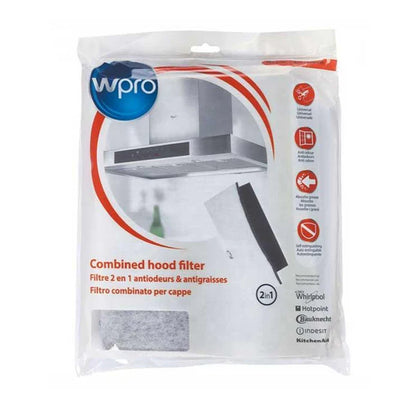 Wpro Grease and Carbon Filter for Cooker Hood | Wpro Charcoal Filter |  FHC009 2-in-1 Cut To Size