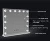 Hollywood Landscape Pivot Lighted Vanity | Makeup Mirror | 14 LED Bulbs