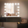 Hollywood LED Lighted Vanity| Makeup Mirror | Large Light Up Makeup Mirror with 14 Dimmable LED Bulbs 3 Lighting Modes | Touch Screen Control Tabletop | USB charging point | Wall Mounted Mirror for Dressing Table