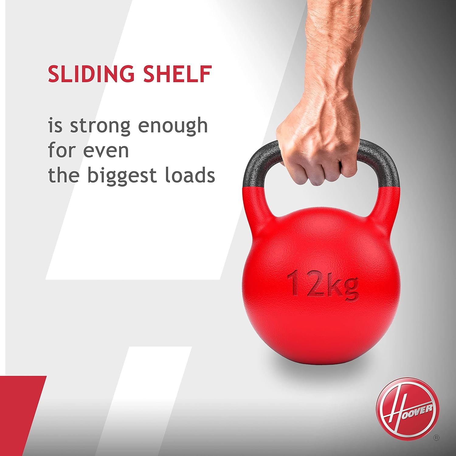 Hoover  | Candy Universal Stacking Kit with Sliding Shelf for Washing Machines and Dryers - Suitable for Washing Machines with Depth 47-62 cm - Space-Saving - Easy to Install - White - Universal