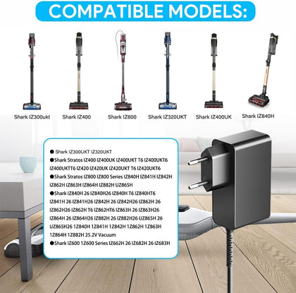 Shark Charger for IZ300 | IZ320 | IZ400 | IZ300 | IZ300UKT | IZ320UKT Compatible