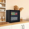 Iceking 49L Tabletop Mini Drinks Fridge | Beer Wine & Drinks Fridge with Glass Door | Eco Friendly Black | DF49K