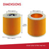 Karcher Wet and Dry Filter | WD2 Filter Kit |WD3 Filter| MV2 Filter |MV3 Filter |Wet & Dry Vacuum Cleaner Filter Cartridges | Pack of 2