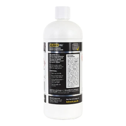 KilrockPRO Rhino Kitchen Drain Unblocker 1Litre KILROCK