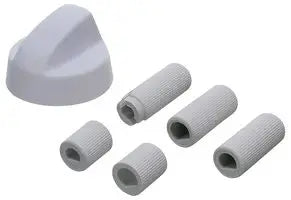 Universal Cooker Oven White Knob with 3 Adapters White |14-UN-19