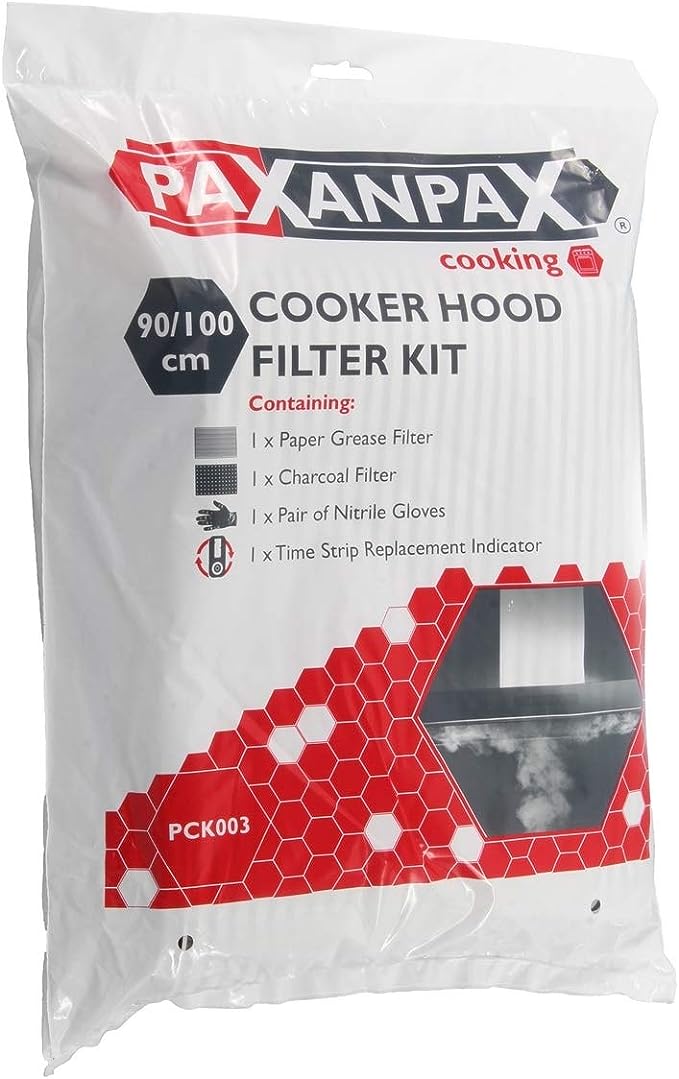 Universal 90cm/100cm  Cooker Hood Filter Kit Containing 1x Grease Filter with Saturation Indicator & 1x Carbon Charcoal Filter