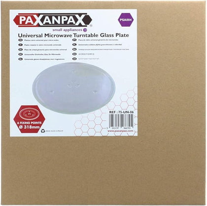 Microwave Turntable Glass Plate with 6 Fixers (318mm) | PSA004