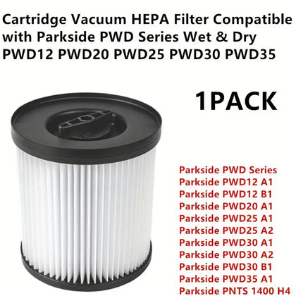 Parkside Vacuum HEPA Filter PWD Series Wet and DRY Filter  | PWD12 | PWD20 | PWD25 | PWD30 | PWD35