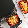 Ninja Air Fryer Reusable Dual Pots | 2 x Silicone AirFryer Collapsible Premium Insert Liners Double Air Fryer Silicone Basket Pods for AF300UK | AF400UK | AF500UK  | Air Fryer Rack Accessory baskets for Air Fryer | Tower T17088 T170100 Airfryer | Ovens